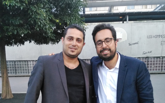 Mounir Majhoubi en compagnie de Tony Canadas, notre correspondant parisien Mounir Majhoubi en compagnie de Tony Canadas, notre correspondant parisien