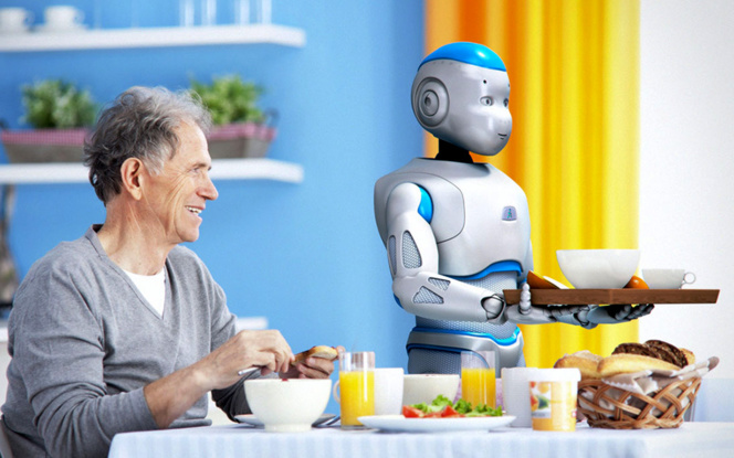 Roméo le robot d'aide à la personne de la société française Aldebaran Robotics Roméo le robot d'aide à la personne de la société française Aldebaran Robotics