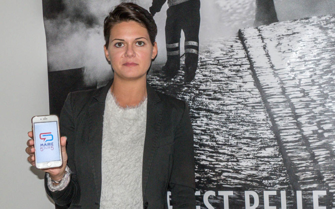 Constance Nebbula, présentant l'application Mairie 5 sur 5 Constance Nebbula, présentant l'application Mairie 5 sur 5
