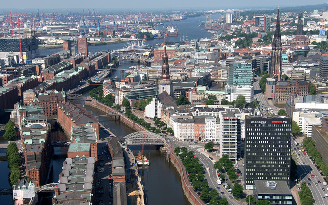 Le quartier de Speicherstadt à Hambourg (Photo Wolfgang Meinhart)