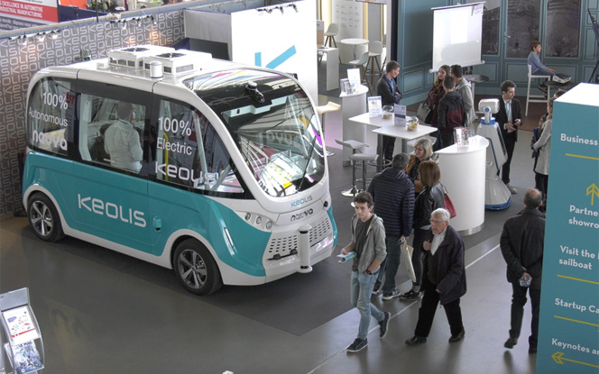 Le véhicule autonome Arma, tel que pouvaient le découvrir les visiteurs à Angers Le véhicule autonome Arma, tel que pouvaient le découvrir les visiteurs à Angers