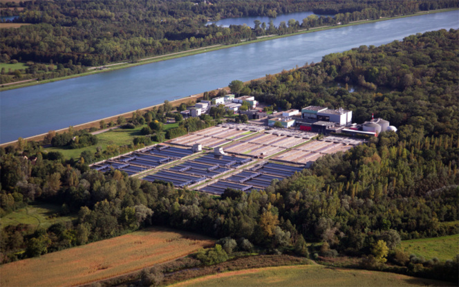 Station d’épuration de Strasbourg – La Wantzenau (France) où se déroule le projet Biovalsan (Photo SUEZ )