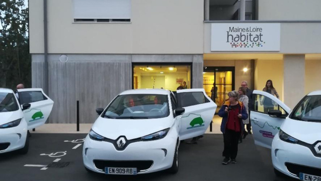 Inauguration du service d'auto partage de Maine & Loire Habitat à Trélazé (49) (Photo Bruno Flinois - Pt de Clem')