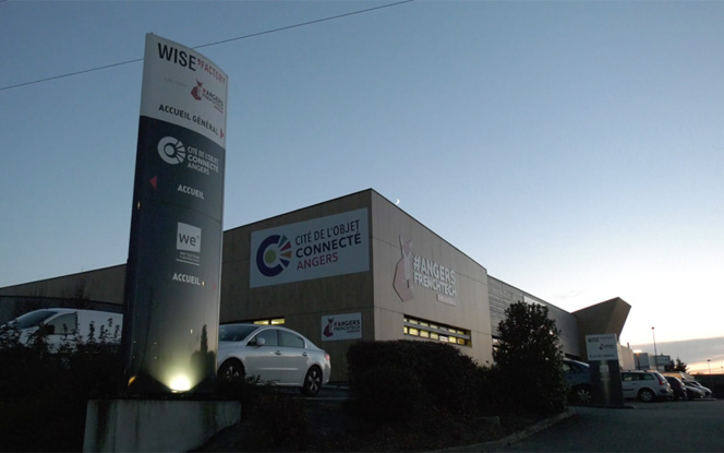 La Wise'Factory d'Angers, à la tombée de la nuit. La Wise'Factory d'Angers, à la tombée de la nuit.