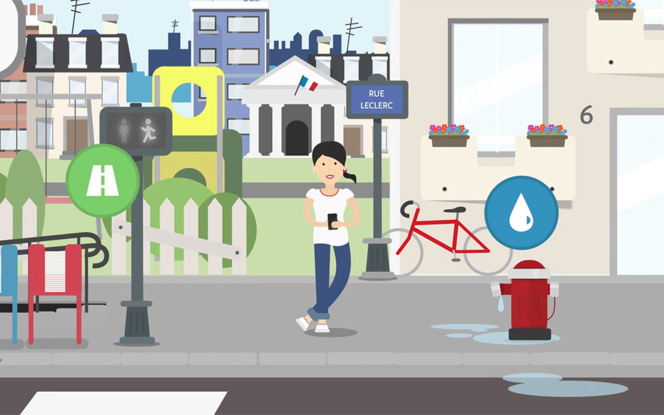 Un incident dans le quartier, facilement signalé (visuel CityLity ) Un incident dans le quartier, facilement signalé (visuel CityLity )