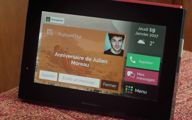 Une interface ergonomique qui favorise l'accès des personnes âgées à la technologie (Photo Groupama)