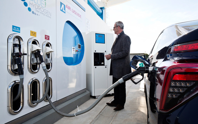 Une borne d'alimentation en hydrogène (Photo AFYPHAC) Une borne d'alimentation en hydrogène (Photo AFYPHAC)