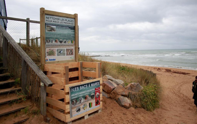 Un bac à marée installé sur une plage de la Chaume (Vendée) (Photo Démocratie de proximité aux Sables d'Olonne)