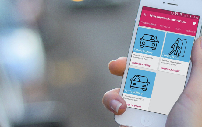 l'application permet d'accéder aux parkings souterrains grâce à une télécommande digitale. (photo Yespark)