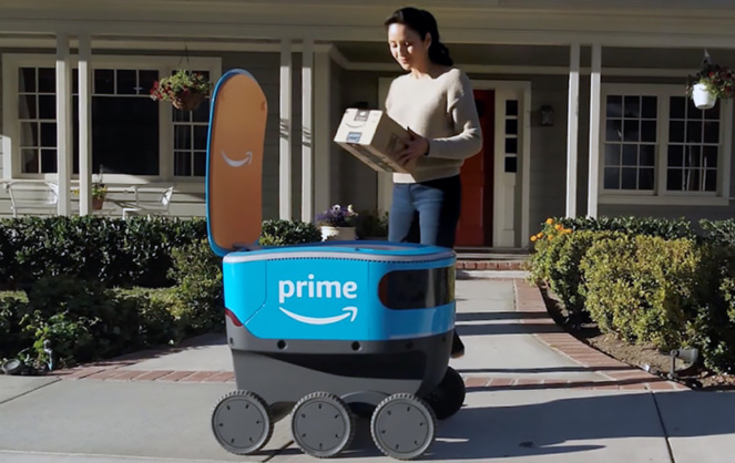 SCOUT, le robot livreur d'Amazon est en cours de test aux USA (Photo Amazon) SCOUT, le robot livreur d'Amazon est en cours de test aux USA (Photo Amazon)