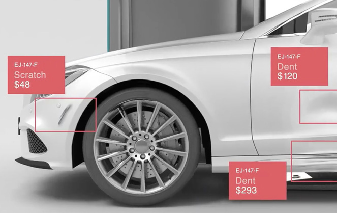 L'intelligence artificielle pour analyser les défauts de carrosserie et chiffrer le coût de réparation (photo WeProov)