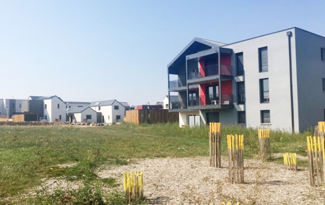 L'écoquartier de Beaucouzé, un projet en pleine évolution qui alterne habitat bas-carbone et espaces végétalisés (photo Alter) L'écoquartier de Beaucouzé, un projet en pleine évolution qui alterne habitat bas-carbone et espaces végétalisés (photo Alter)