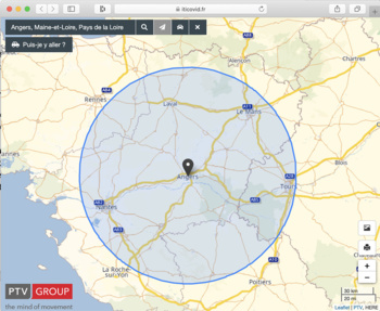 Déconfinement : des cartes interactives pour calculer votre périmètre légal de déplacement