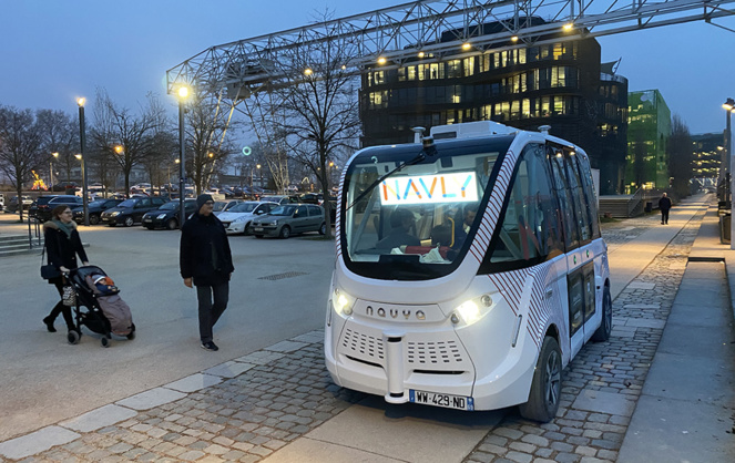 La navette autonome, ici à Lyon, une solution de mobilité. (Photo A l'Ouest Images)