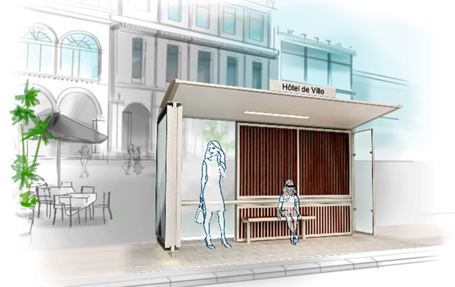 L'abri fraîcheur naturelle de JCDecaux (illustration JCD) L'abri fraîcheur naturelle de JCDecaux (illustration JCD)