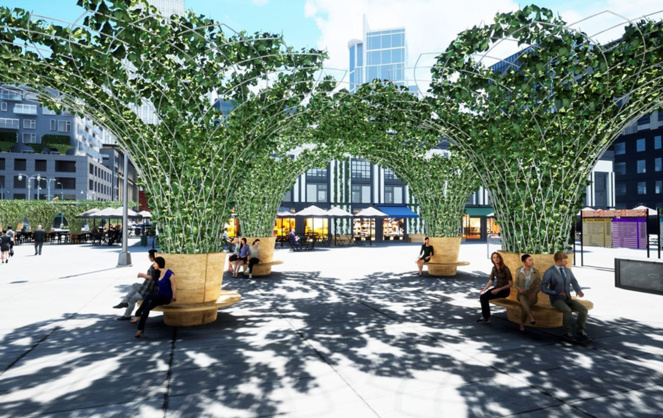 Les ilots de fraicheur développés par Urban Canopee (Photo Urban Canopee) Les ilots de fraicheur développés par Urban Canopee (Photo Urban Canopee)