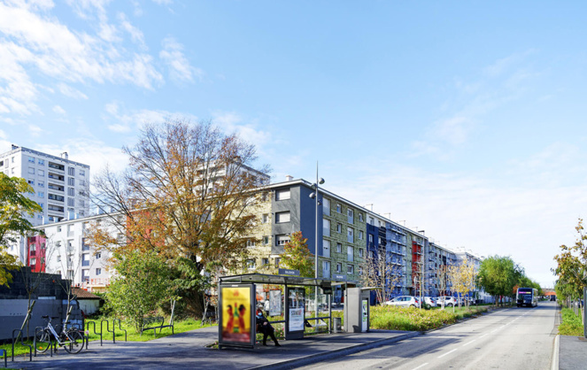 La résidence Balishon, à Bayonne, en cours de rénovation, l'un des ensembles immobiliers du parc d'Habitat Sud Atlantic (Photo Côte Sud Photo).