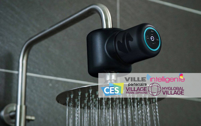 Shower Power de Ampere (Etats-Unis), une enceinte musicale fabriquée avec des produits recyclés qui permet d'écouter de la musique sous la douche (Photo Ampère) Shower Power de Ampere (Etats-Unis), une enceinte musicale fabriquée avec des produits recyclés qui permet d'écouter de la musique sous la douche (Photo Ampère)
