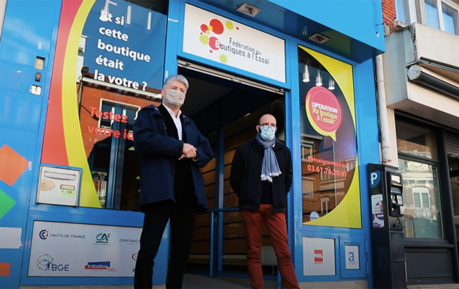 Boutique à l'essai inaugurée à Armentières (Nord), en avril 2021 (Photo extraite d'un reportage réalisé par Armentières Web TV).
