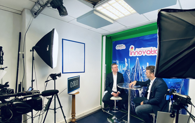 Le studio de la web TV de Ville Intelligente Mag à Angers Le studio de la web TV de Ville Intelligente Mag à Angers