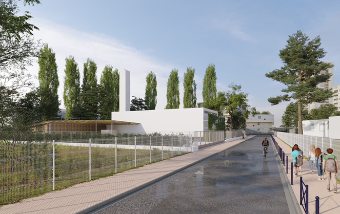 L'esquisse du projet de chaufferie biomasse (crédit Art'Ur Architectes Bordeaux) L'esquisse du projet de chaufferie biomasse (crédit Art'Ur Architectes Bordeaux)