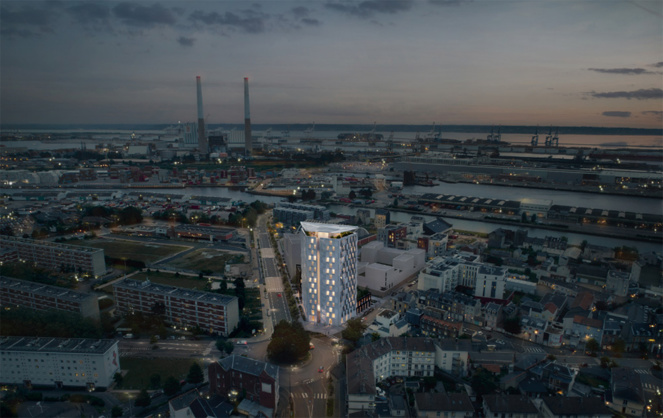 Le projet de la Tour Signal au Havre (  © Agence Coldefy & Associés )