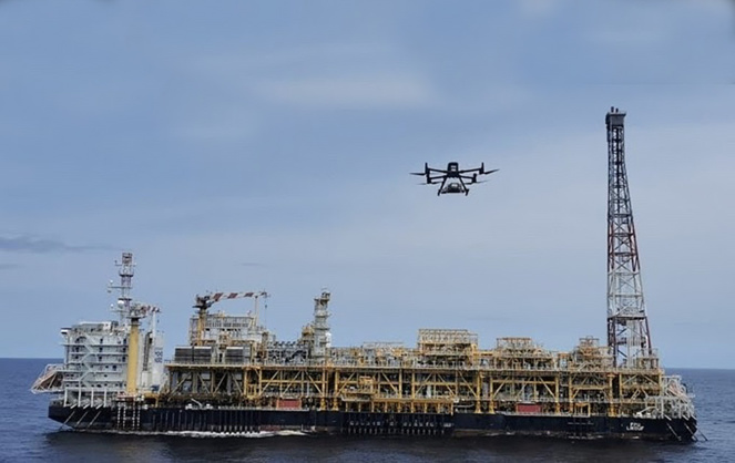 Des drones équipés de capteurs pour traquer les émissions de méthane (photo TotalEnergies)