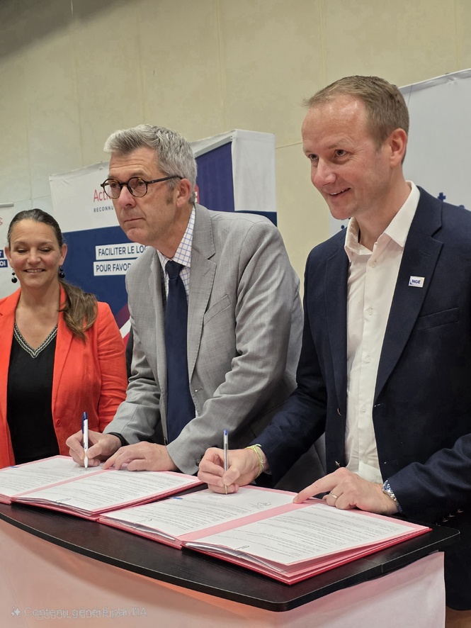 Un partenariat pour un territoire Innovant et Durable, Signature d'une convention entre la comcom ROUMOIS SEINE et NGE Energies Solutions Un partenariat pour un territoire Innovant et Durable, Signature d'une convention entre la comcom ROUMOIS SEINE et NGE Energies Solutions