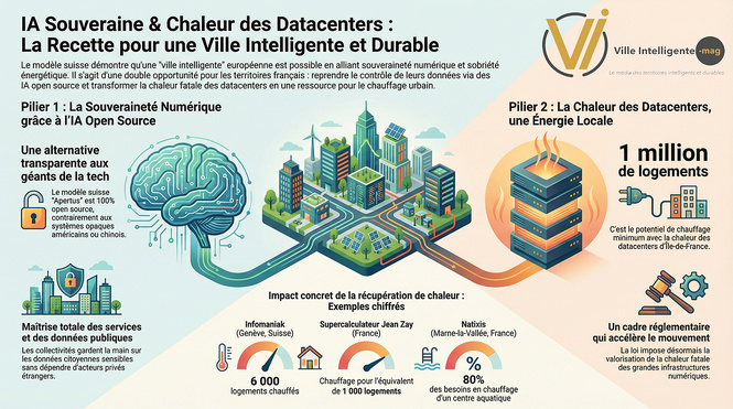 Comment les collectivités territoriales peuvent exploiter l'IA souveraine et la chaleur des datacenters (modèle suisse 2026) Comment les collectivités territoriales peuvent exploiter l'IA souveraine et la chaleur des datacenters (modèle suisse 2026)