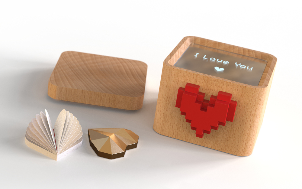 La boite à amour imaginée et réalisée par les deux jeunes entrepreneurs grenoblois