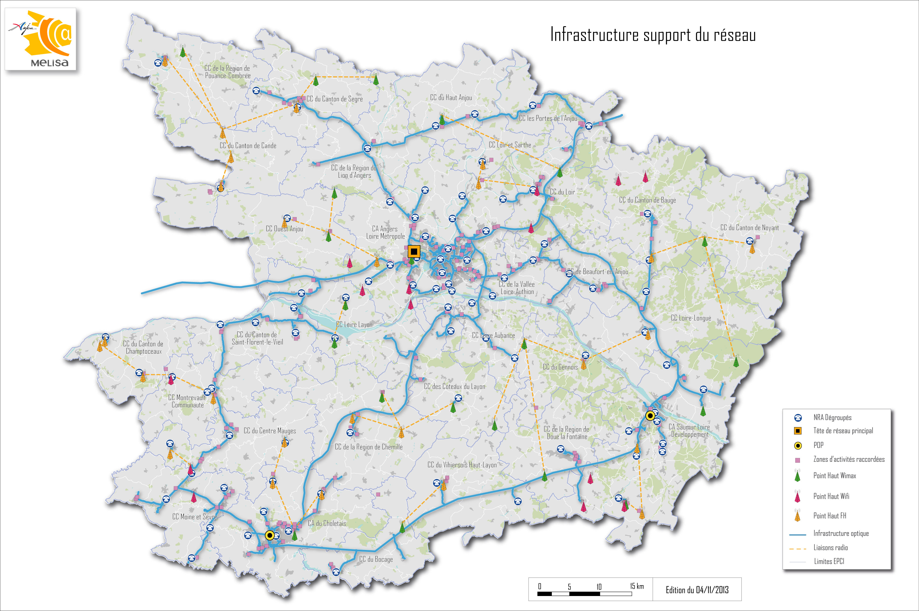 La carte du réseau Mélisa (Cliquez sur l'image pour l'agrandir)