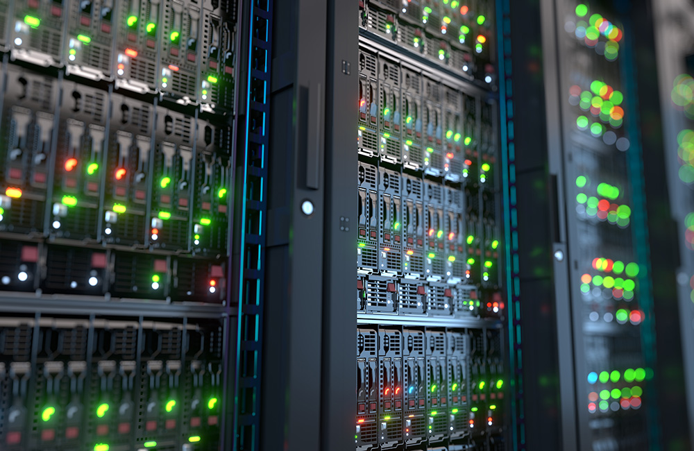Les serveurs informatiques d'un hébergeur (Photo Adobe Stock) Les serveurs informatiques d'un hébergeur (Photo Adobe Stock)