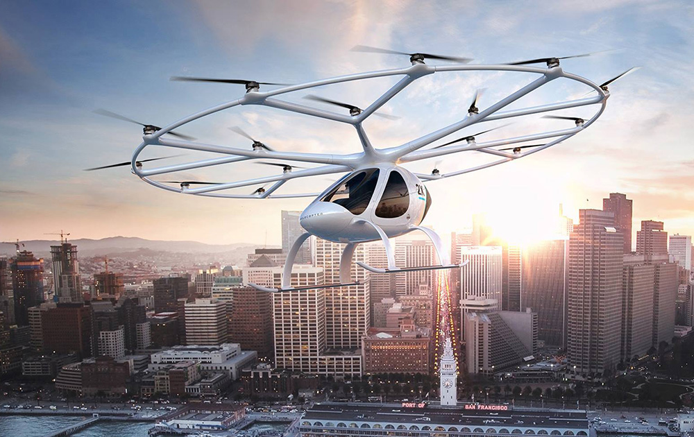 Le Volocopter en vol (Photo Volocopter GMBH)