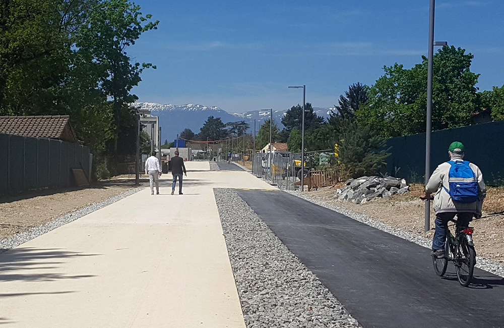 La Voie verte entre Annemasse et la gare des Eaux-Vives (Photo © Etat de Genève) La Voie verte entre Annemasse et la gare des Eaux-Vives (Photo © Etat de Genève)