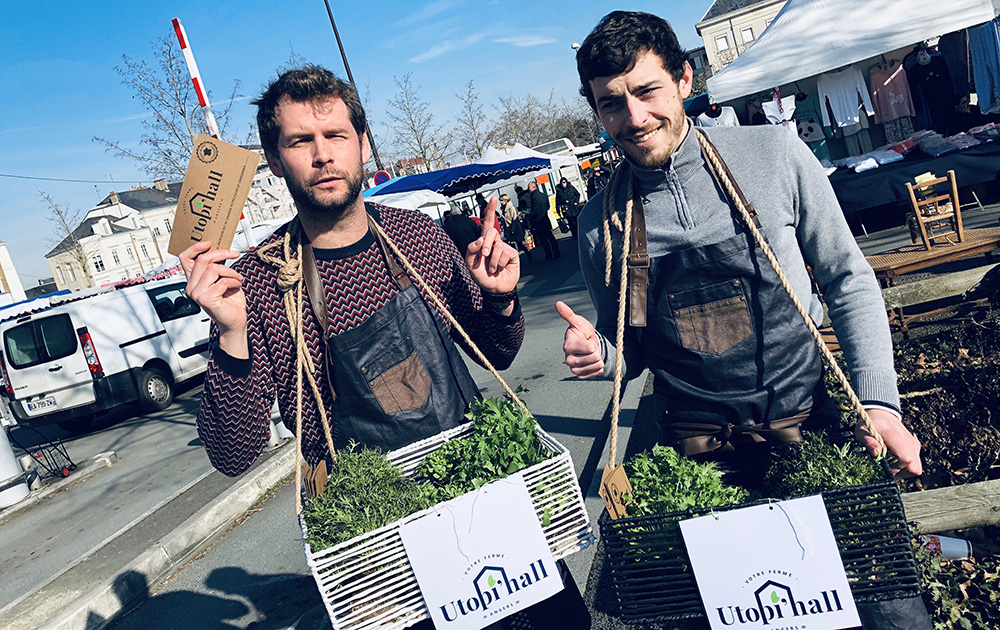 Victor Flomont et Sébastien Moreau, les néo-agriculteurs de la ferme urbaine Utopi'hall