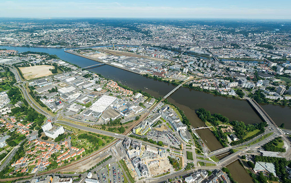 Vue aérienne de la ZAC de Pirmil-les-Isles (photo Nantes Aménagement) Vue aérienne de la ZAC de Pirmil-les-Isles (photo Nantes Aménagement)