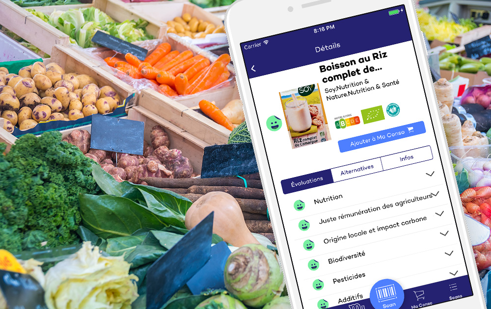 Grace à sa grille d'évaluation, l'application propose les produits qui correspondent aux souhaits des consommateurs.