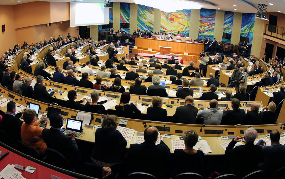 L'hémicycle de la Région Grand Est, avant la crise sanitaire (photo Région Grand Est)