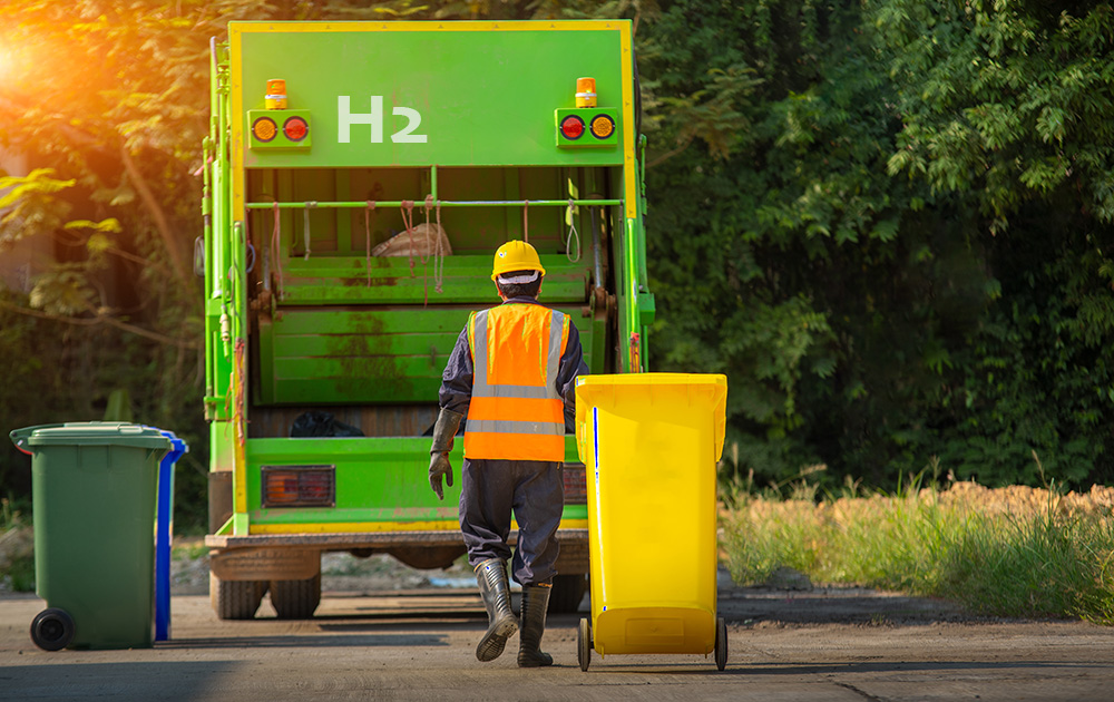 Bientôt des bennes à ordures ménagères roulant à l'hydrogène dans trois métropoles françaises (Photo Adobe Stock) Bientôt des bennes à ordures ménagères roulant à l'hydrogène dans trois métropoles françaises (Photo Adobe Stock)