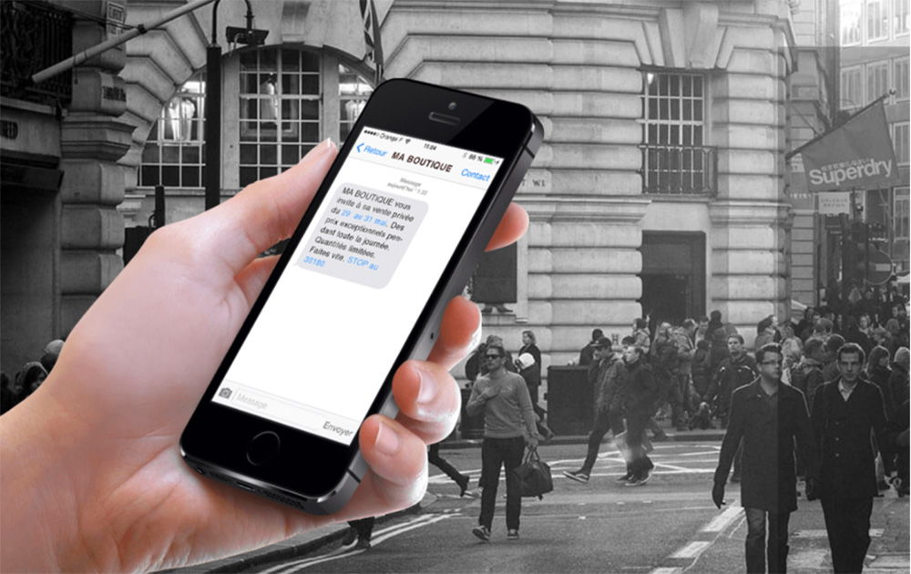Les clients des petits commerces peuvent aussi recevoir des SMS lors de campagnes promotionnelles (Photo i-Cust)