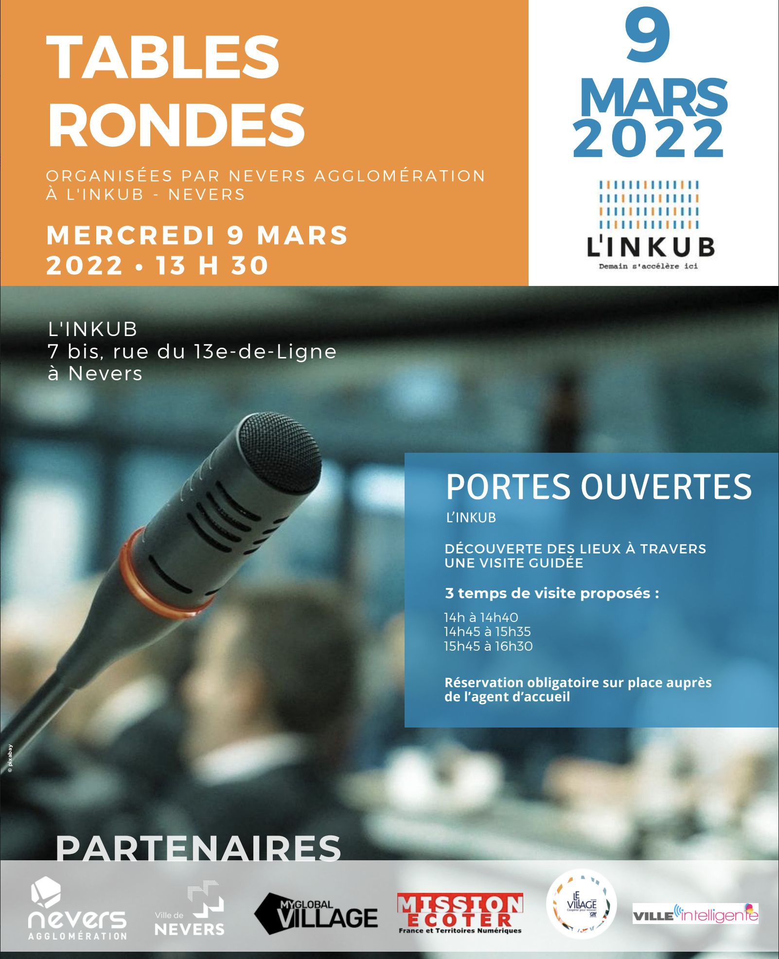 Les tables rondes de l’Inkub à Nevers ce 9 mars