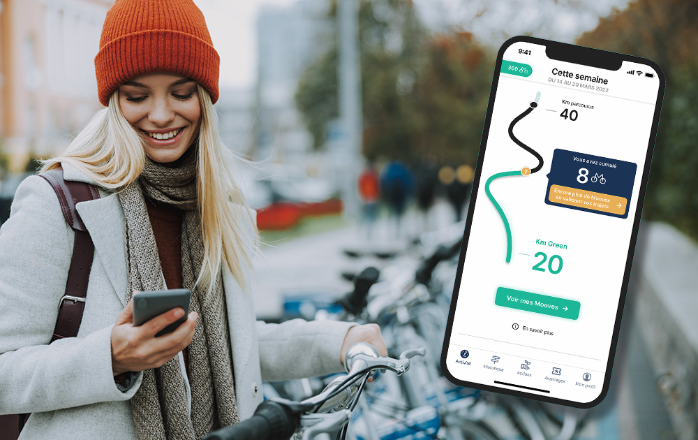 Une application ludique qui permet de concrétiser ses actions contre le réchauffement climatique ( Photo Adobe Stock et Moovance) Une application ludique qui permet de concrétiser ses actions contre le réchauffement climatique ( Photo Adobe Stock et Moovance)