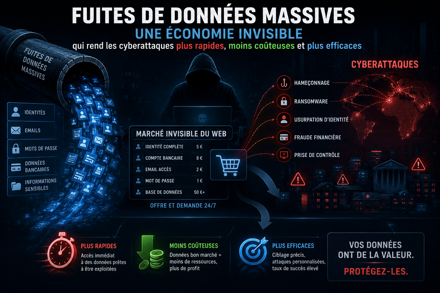 Fuites de données massives une économie invisible qui rend les cyberattaques plus rapides, moins coûteuses et plus efficaces