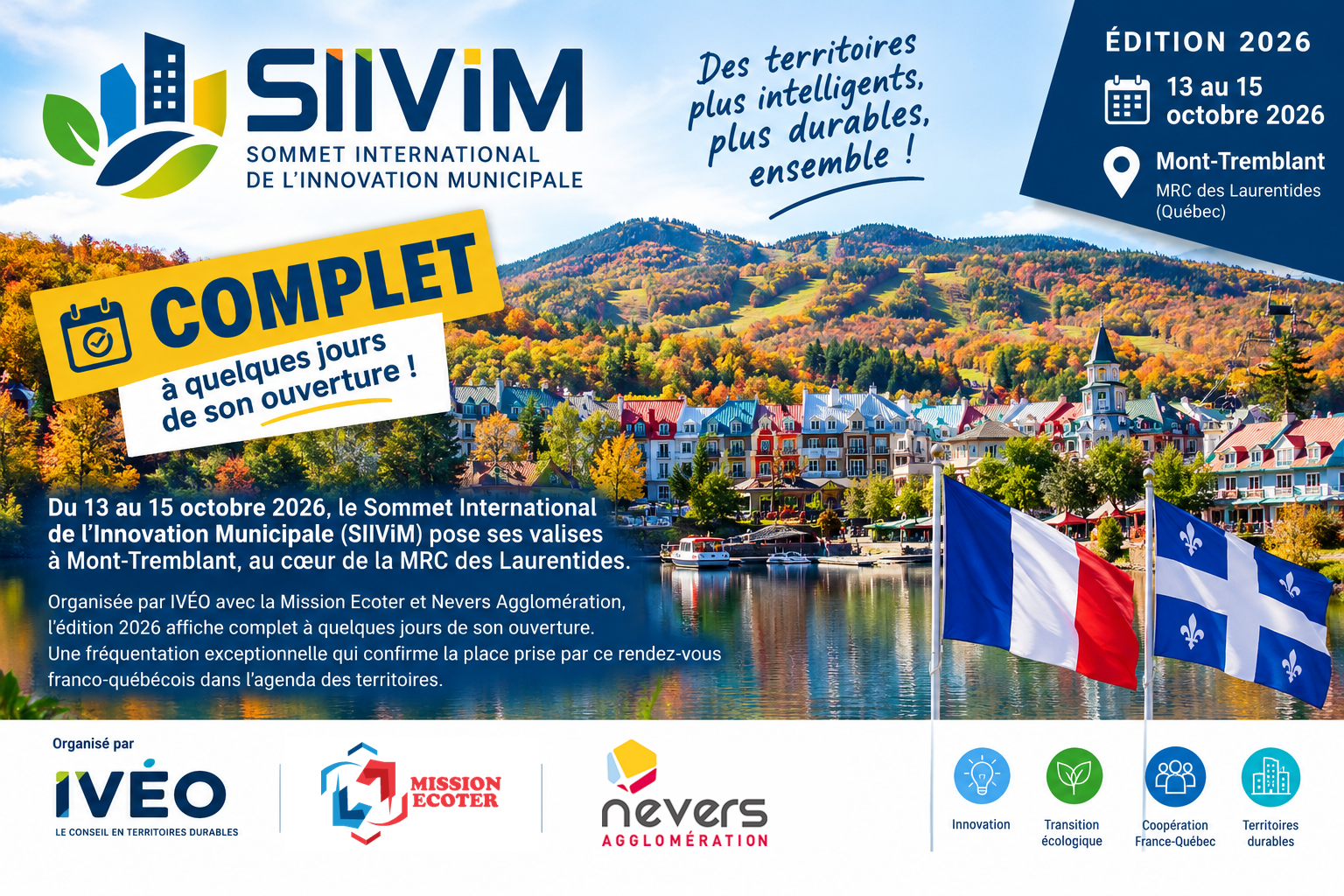 SIIViM 2026 à Mont-Tremblant : l'innovation municipale fait salle comble
