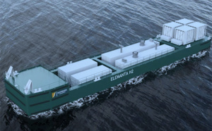 Zones portuaires : une barge hydrogène pour l’électrification des navires à quai