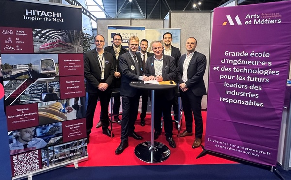 Hitachi Rail France et le campus Arts et Métiers de Metz signent un partenariat pour soutenir les jeunes talents